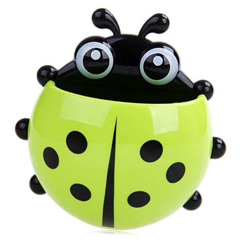 STOBAZA Suction Cup Toothbrush Holder Toothbrush Holders Wall Mounted Storage Suction Toothbrush Holder Toothbrush Holder Ladybird Toothbrush Holder Pack Shelf Sucker Beetle