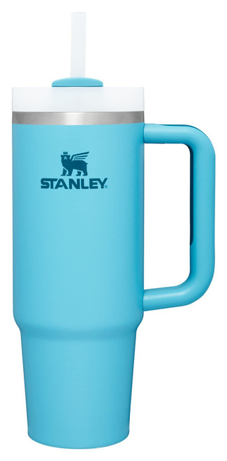 Stanley Quencher H2.0 FlowState Stainless Steel Vacuum Insulated Tumbler with Lid and Straw for Water, Iced Tea or Coffee, Smoothie and More, Pool, 30 oz