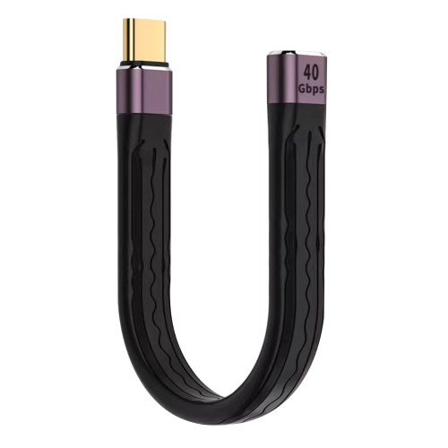 QIANRENON Short USB C 4.0 Cable 100W, 40Gbps USB Type C Female to Male Data Transfer 100W PD Short Cable for Type C Device, 5.11 inch (Type C Female)