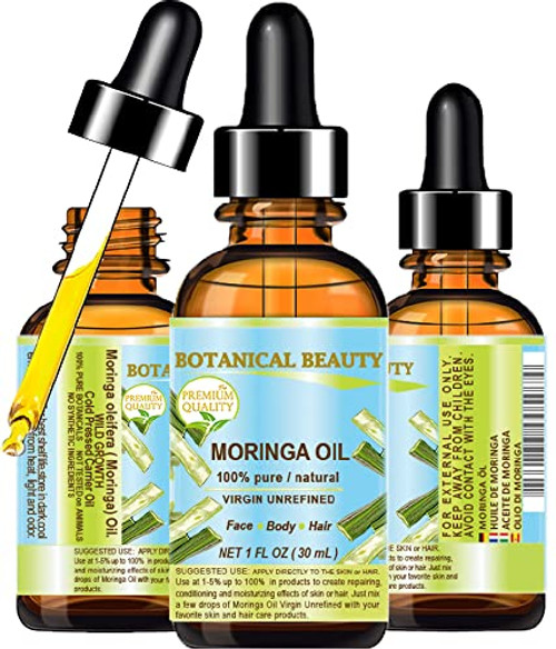 MORINGA OIL - Moringa oleifera WILD GROWTH Himalayan. 100% Pure/Natural/Undiluted/Virgin/Unrefined. 1 Fl.oz.- 30 ml. For Skin, Hair, Lip and Nail Care. MORINGA OIL - Moringa oleifera WILD GROWTH Himalayan. 100% Pure/Natural/Undiluted/Virgin/Unrefined. 1 Fl.oz.- 30 ml. For Skin, Hair, Lip and Nail Care.