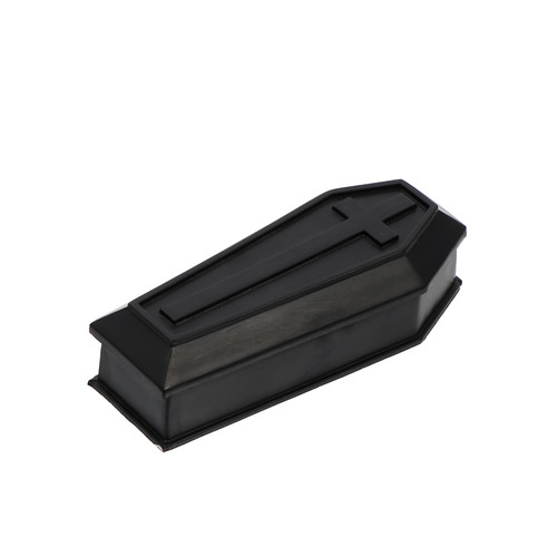 BESTOYARD Halloween Crafts Coffin Coffin Ornaments Table Top Decor Decor Wood Coffin Box Halloween Coffin Statue Mini Coffin Boxes Plastic Supplies Black Cake Food Trays