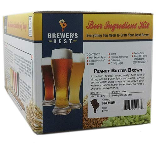 Brewer's Best Home Brew 5 Gallon Beer Ingredient Recipe Kit - Peanut Butter Porter