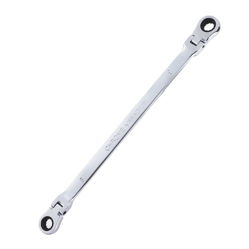 Pilida 8 x 9 mm Long Flex Ratcheting Box End Wrench Metric 8mm 9mm Ratchet Wrench with flexible head