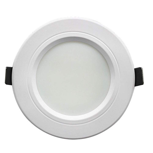 OKLUCK Ultra-Thin Embedded 3w/5w/7w Led Three-Color Dimming Downlight Anti-Glare High Ra Ceiling Energy Saving Panel Light Round White Specialty The Mall Spotlight Baffle Trim (Size : 5w)