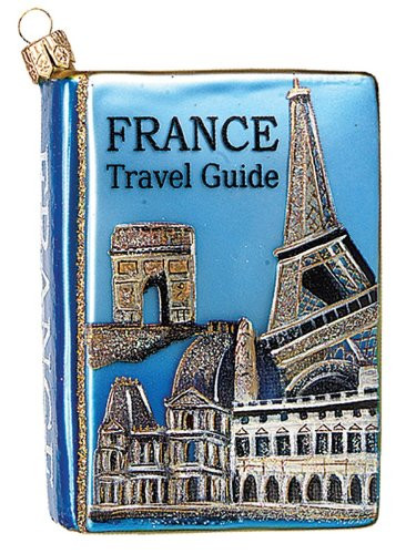 France Travel Guide Polish Blown Glass Christmas Ornament Tree Decoration