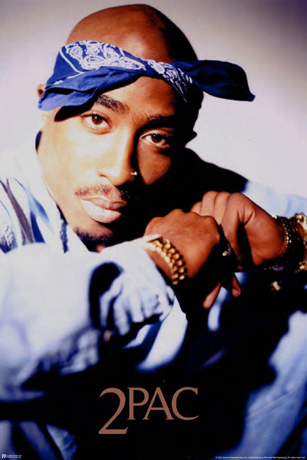 Tupac Posters 2Pac Poster Blue Bandana Portrait 90s Hip Hop Rapper Posters For Room Aesthetic Mid 90s 2Pac Memorabilia Rap Posters Music Merchandise Merch Cool Wall Decor Art Print Poster 16x24