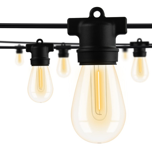 Solibting LED Outdoor String Lights 48Ft with 22 Dimmable Edison Shatterproof Waterproof Bulbs(2 Spare), Outdoor Lights for Patio Lights, Outside Lights for Outdoor Lighting, Cafe, Bistro, Backyard
