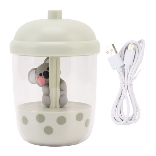 Portable USB Humidifier, Koala Portable Cool Mist Humidifier Animal Humidifier Desktop Humidifier Matcha Mini 5V Cute Humidifier Diffuser for Home Office Bedroom (Matcha)