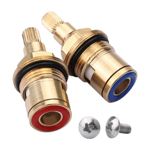 BUJIATANG Faucet Extender Tap Valves Replacement Ceramic Stem Disc Cartridge Faucet Valve Quarter Turn Faucet Valve 2Sets