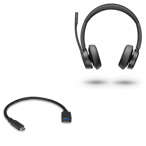 BoxWave Cable Compatible with Poly Voyager 4300 UC - USB Expansion Adapter, Add USB Connected Hardware to Your Phone for Poly Voyager 4300 UC