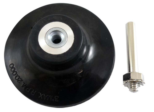 ToolUSA 3" Rubber Disc Holder With Shank: TU-FR-8266