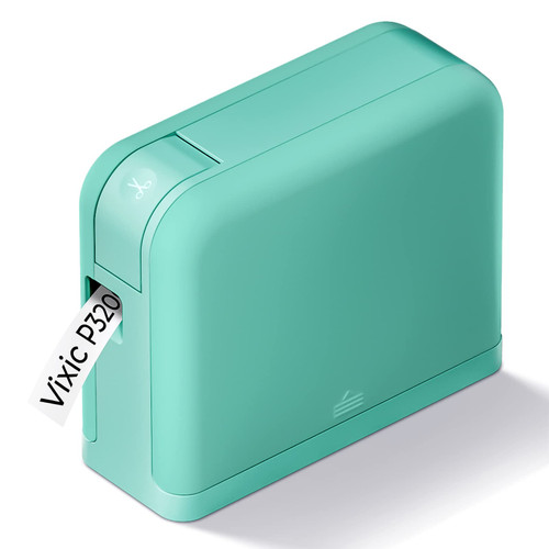 Vixic Label Maker Machine with Tape P3200D Bluetooth Label Maker, Portable Label Printer Wireless Sticker with Multiple Templates Available for Labeling, Labeler for Home Office Organization, Green