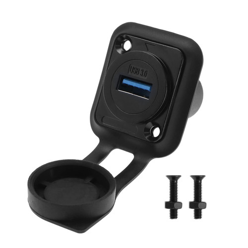 USB 3.0 Panel Mount Connector Socket USB 3.0 Female to Female Coupler Adapter Converter in-line D-Type Pass Through Module Adapter 5Gbps