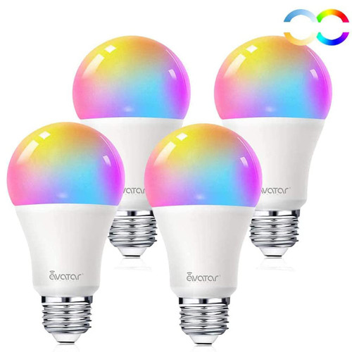 Avatar Controls Smart Light Bulb, Upgraded LED WiFi Light Bulbs Work with Alexa Google Home, RGBCW Color Changing Dimmable Lights, No Hub Required, 4 Pack (900LM E26 70W Equivalent)
