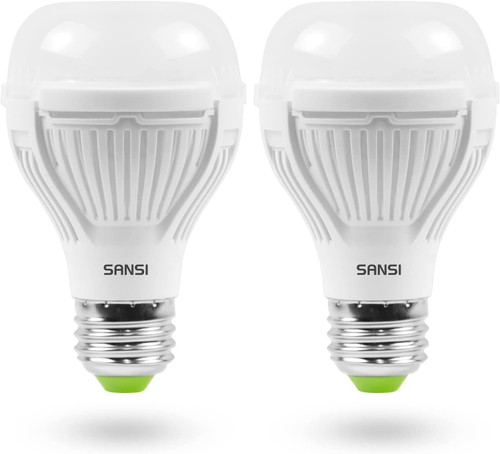 SANSI 100W Equivalent A19 LED Light Bulbs, 22-Year Lifetime 2 Pack 1600 Lumen LED Bulb 3000K Soft White with Ceramic Technology, Non-Dimmable, Efficient, Safe, 13W Energy Saving for Bedroom Lighting