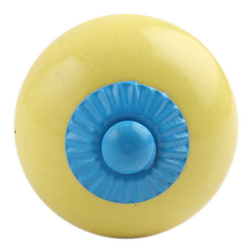 Indian Shelf 2 Pieces Pull Door Knob | Solid Novelty Drawer Pulls | Decorative Knob Yellow | Knobs for Cabinet Ceramic | Vintage Knobs for Dresser Drawers | Modern Knobs for Dresser