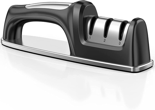 Knife Sharpener, Blade Sharpener 3 Stages Professional Knife Sharpening Tool for all kinds of Kitchen Knives, Outdoor Knives,Pocket Knives, and More
