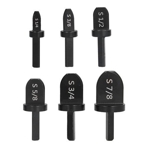 6Pcs Swaging Tool Drill Bit Set, Pipe Swaging Tool Convenient Practical Wide Application Tube Expander Drill Bit (Triangular Handle)