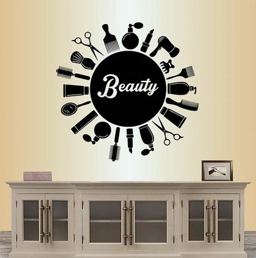 Wall Vinyl Decal Home Decor Art Sticker Beauty Hair Salon Sign Logo Hair Dresser Tools Room Removable Stylish Mural Unique Design Wall Vinyl Decal Home Decor Art Sticker Beauty Hair Salon Sign Logo Hair Dresser Tools Room Removable Stylish Mural Unique Design