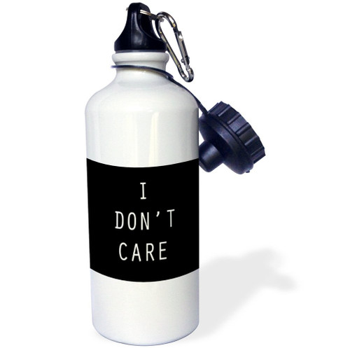 3dRose dont care-Sports Water Bottle, 21oz , Multicolored