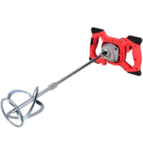 Handheld Concrete Cement Mixer 2100W Electric Mortar Mud Plaster Grout Paint Stirrer for Drill 6 Speed Adjustable Concrete Mix Stirring Tool AC 110V