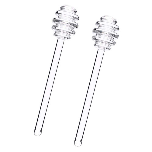 2Pcs 6" Glass Honey Dipper Sticks Stirring Sticks Server Honey Spoon Dipper Stirrer Honey Wand for Honey Pot Jar Containers Honey Dispense Drizzle, Clear 2Pcs 6" Glass Honey Dipper Sticks Stirring Sticks Server Honey Spoon Dipper Stirrer Honey Wand for Honey Pot Jar Containers Honey Dispense Drizzle, Clear