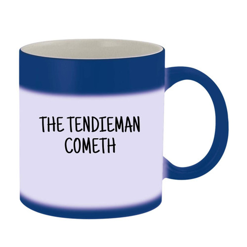 Molandra Products The Tendieman Cometh - 11oz Ceramic Blue Color Changing Mug, Blue