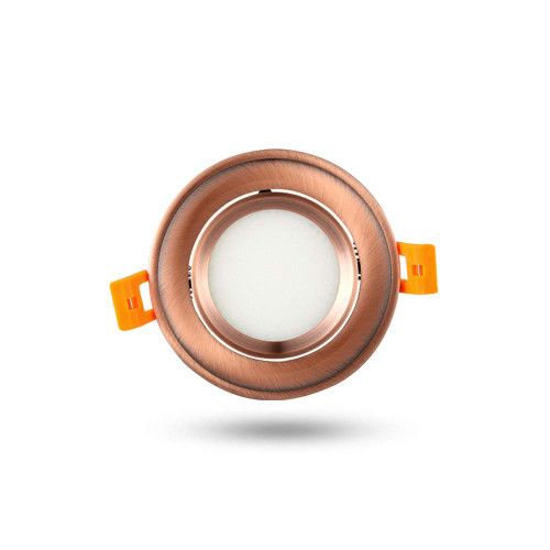 OEIEFE Ultra-Thin 5w/7w/10w COB Three-Color Dimming Energy Saving Spotlight Embedded Anti-Glare Ceiling Panel Light Hotel Specialty Recessed Downlight Baffle Trim (Color : 5w)