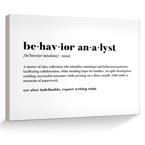 Moiol Behavior Analyst Canvas Office Wall Art, Behavior Analyst Definition Print Framed Poster 12 x 15 Inch Painting Decoration for Home Office