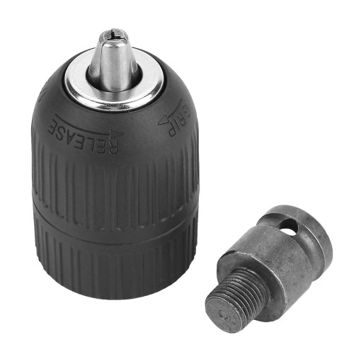 Drill Chuck 2-13mm Clamping Range Heavy Duty Keyless Drill Chuck Conversion Tool with 1/2 Inch Adaptor for Impact Wrench
