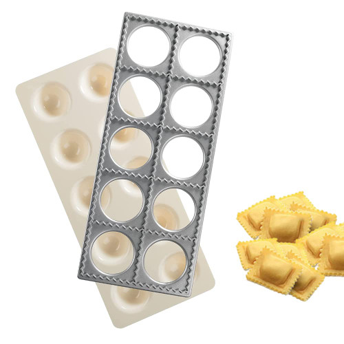 Ravioli Maker Press, Ravioli Stamp Cutter Mold with Tray and Press, Pierogi Maker, Dumpling Maker Pasta Press Cutter Tools