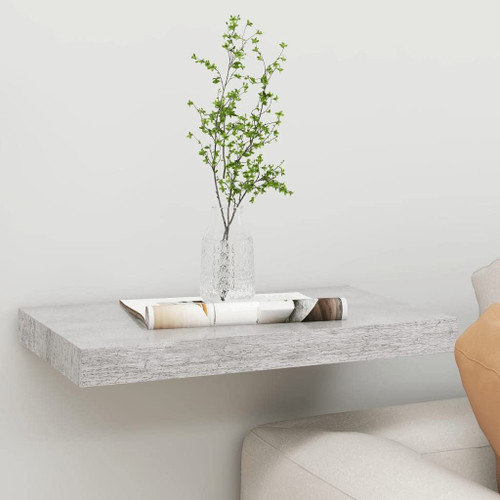 ZQQLVOO Floating Wall Shelf Concrete,Wall Mounted Display Shelf,Wall Mounted Floating Shelves,Wall Storage Shelves,Floating Book Shelves,Bookshelf,for Room/ Kitchen /Office,Gray 15.7"x9.1"x1.5" MDF