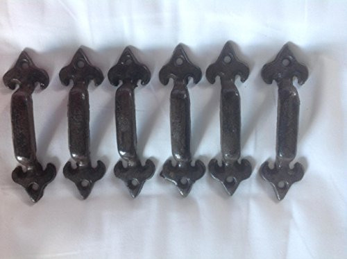 12 Cast Iron Antique Style Rustic Arrow Door Handles Drawer Pull