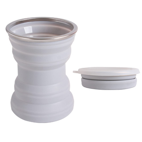 WITBAY Spittoon, Spit Cup, 2 Pack Spittoon Bottle for Chewing Tobacco Portable, Collapsible Silicone Dip Spitting Accessories Spill Resistant Spitter Jug with Lid 11oz 320ml Travel Spitune, Gray