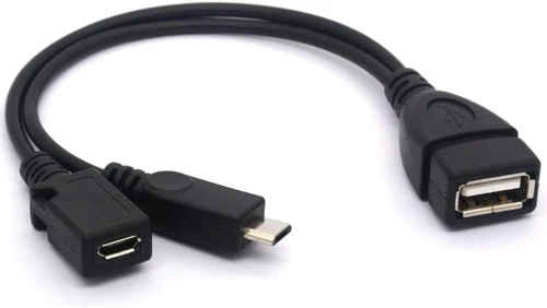 YNCRIS Micro USB OTG Splitter Cable, Micro USB OTG Power Enhancer Cord USB 2.0 A Female to Micro USB Male and Micro 5 Pin Female Adapter Host Converter Cable