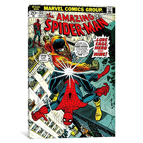 iCanvasART MRV56 Marvel Comic Book Spider-Man Issue Cover No.123 by Marvel Comics Canvas Print, 18 by 12-Inch, 0.75-Inch Deep