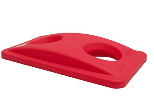 Rubbermaid Commercial Products FG269288RED Recycling Bottle/Can Lid Slim Jim Container, Red