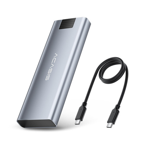 ACASIS M.2 NGFF SATA SSD Enclosure, USB C 3.1 Gen 1 (5Gbps) M.2 SSD Enclosure Support B Key B+M Key SATA NGFF SSD Size 2242/2260/2280 (up to 4TB) Compatible with Windows,Linux,Mac