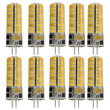 Welsun 3W G4 LED Bi-pin Lights T 72 SMD 5730 350 lm Warm White Cold White K Decorative AC/DC 12 V 10pcs (Light Source Color : Warm White, Pieces/Pack : 10-3W)