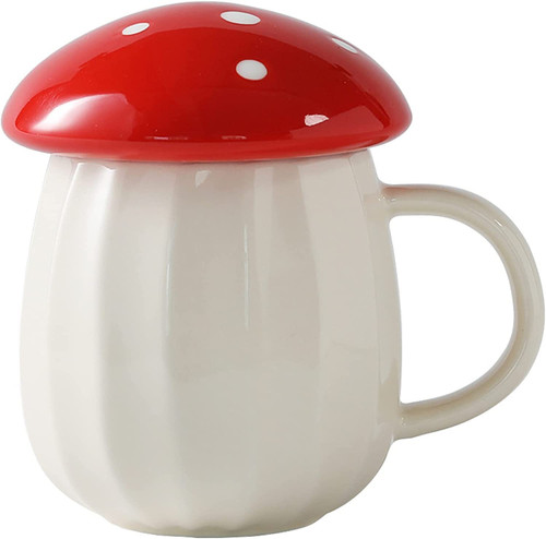 300ml Mushroom Mug, Cute Mushroom Coffee Cups, Ceramic Tea Cup, 8.5oz Coffee Mug Milk Cup with Lid,Funny Mugs with Lid, Personalised Cups Mothers Day Gifts Mug, Birthday Gifts Women/Kids (Red) 300ml Mushroom Mug, Cute Mushroom Coffee Cups, Ceramic Tea Cup, 8.5oz Coffee Mug Milk Cup with Lid,Funny Mugs with Lid, Personalised Cups Mothers Day Gifts Mug, Birthday Gifts Women/Kids (Red)