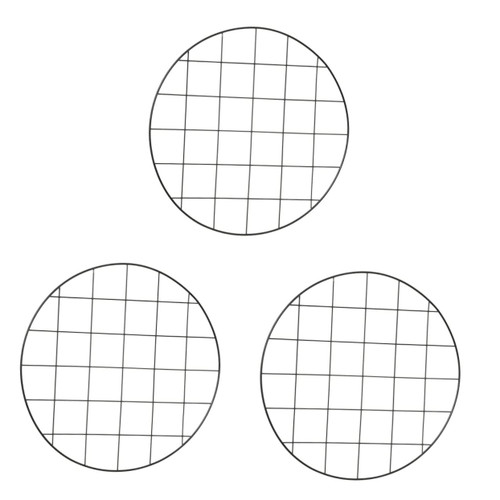 Uonlytech 3pcs Grid Photo Wall Grid Wall Panels Macrame Shelf Wall Hanging Heart Shelf Wire Wall Grid Pictures Display Grid Wall Photo Grid Frame Pictures Organizer Iron Net Adornment Hanger