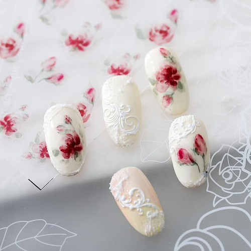 FUTVART Flower Nail Art Stickers 3D Embossed Nail Decals Floral Nail Art Design Self Adhesive Nail Supplies Nail Stickers for Women Girls Manicure Decoration FUTVART Flower Nail Art Stickers 3D Embossed Nail Decals Floral Nail Art Design Self Adhesive Nail Supplies Nail Stickers for Women Girls Manicure Decoration