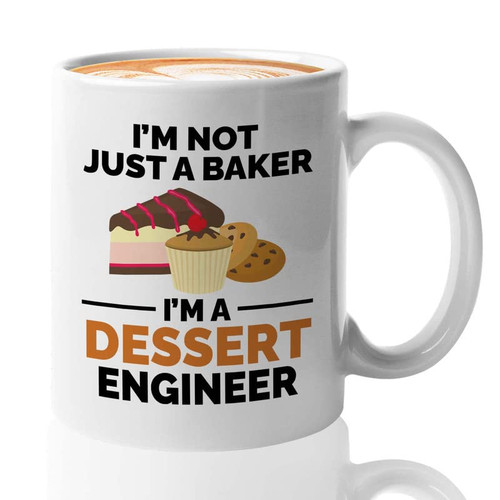 Flairy Land Baker Coffee Mug 11oz White - Dessert Engineer - Baking Gifts Cookie Baker Gifts Bakery Bread Baker Kitchen Baking Cooking