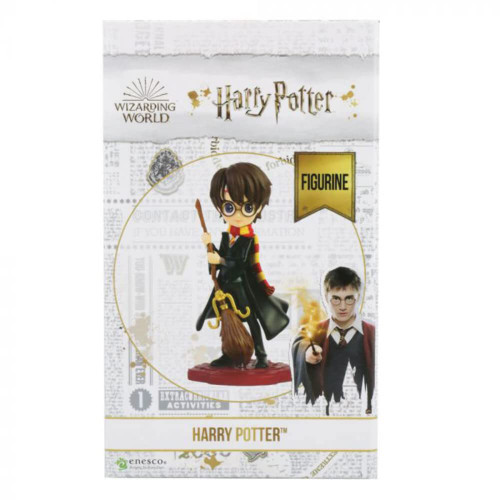 Enesco Wizarding World of Harry Potter Holding Broom Anime Style Figurine, 5 Inch, Multicolor