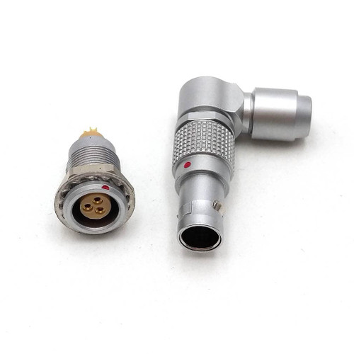 Rotatable 3 Pin Aviation Connector Set, FHG.0B.303.CLAD52 + Egg.0B.303 0B 3 Wire Push-Pull Self-Lock Industrial Camera LED Power Signal Plug Socket (FHG+Egg.0B.30- (Rotatable), 3 Pin)