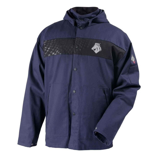 Black Stallion JF1633-NB BSX Hooded Welding Jacket, FR Cotton, X-Large