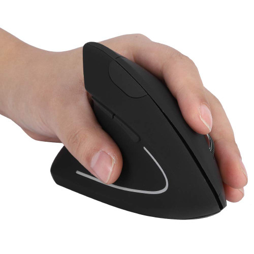 FOSA Left Handed 2.4GHz Wireless Mouse Ergonomic Vertical Optical Mouse with Wireless Connection USB Receiver Adjustable DPI Less Noise for PC Computer Laptop Macbooks