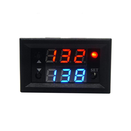 Taidacent 2 Pcs 12V 20A Relay Timing Delay Repeat Cycle Timer Relay Dual LED Display Digital Timer Relay Switch On and Off Time Relay Switch Module (Black)