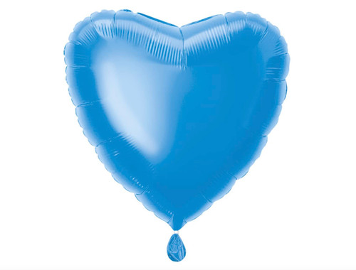 Unique Heart Foil Party Balloon, 18", Royal Blue