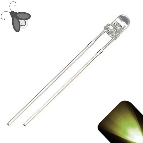 Lighthouse LEDs 3mm Round Top Warm/Soft White Breathing/Fading LED - Super Bright (Pack of 50)